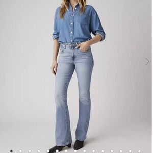 Levi's Women's Sky Blue High Rise flare Jeans